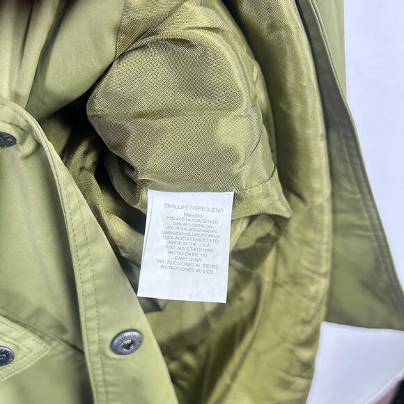 Cynthia Steffe Womans Olive Green Classic Chic Belted Trench Coat Small - Picture 9 of 11